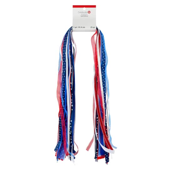 1yd. Bright Ribbon Trim Bundle by Celebrate It&#x2122; Red, White &#x26; Blue